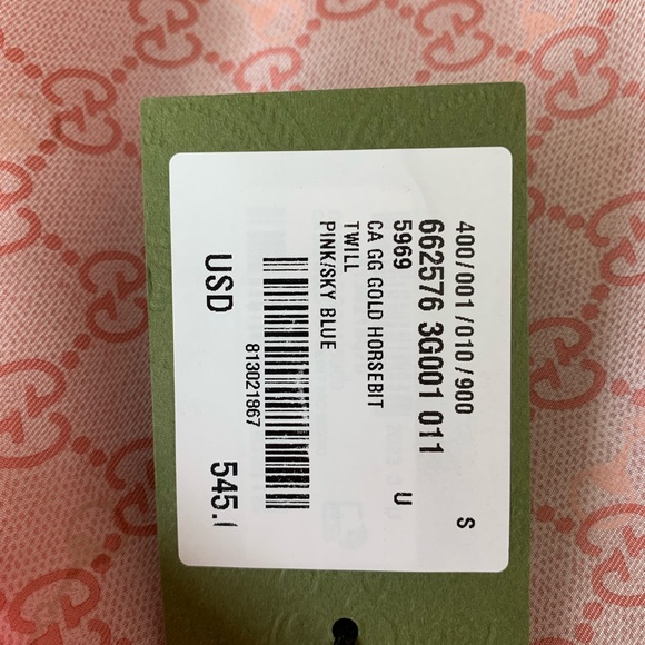 Gucci GG print scarf in pink. Brand new!! - Picture 6 of 7